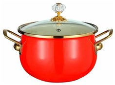 Кастрюля с крышкой ZEIDAN Z-80118-01 SCARLET 6,5л