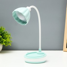 RISALUX Настольная лампа "Лайни" LED 2Вт USB АКБ зёлёный 10,5x10,5x37 см