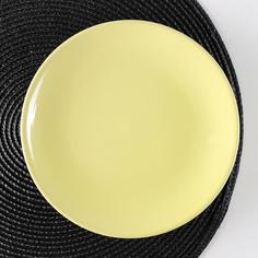 Тарелка десертная Доляна «Пастель», d=19 см, цвет жёлтый