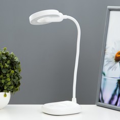Настольная лампа сенсорная "Артено" LED 3Вт USB белый 14,5х11,5х44 см Risalux