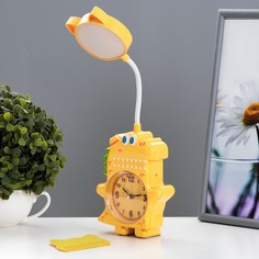 Настольная лампа "Динозаврик" LED 3Вт от батареек АА/USB желтый 4х12х35 см Risalux