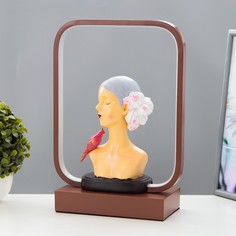 Настольная лампа "Девушка" LED 15Вт коричневый 24х10х34 см Risalux