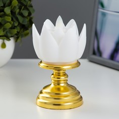 Ночник "Свеча" LED от батареек 2хААА золото 8х8х12 см Risalux