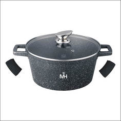 Кастрюля с крышкой MercuryHaus Granite, для приготовления 6,1 л 28*12.5см