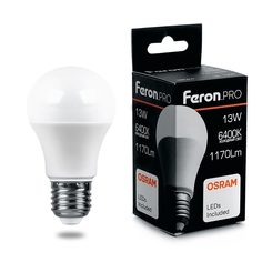Лампа светодиодная PRO LB-1013 Шар E27 13W 6400K FERON 38034