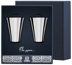 Набор стопок гладких из серебра АргентА