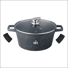 Кастрюля с крышкой "MercuryHaus" Granite 4,2 л 24*11,5 см