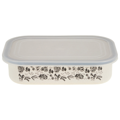 Лоток для продуктов HITT Графика 0,8 л, эмаль пластиковая крышка