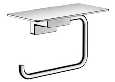 Держатель туалетной бумаги с полкой Hansgrohe AddStoris, хром 41772000