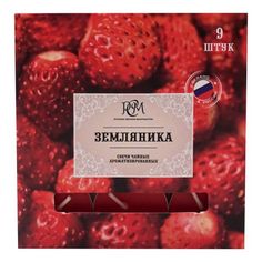 Свечи ароматические чайные Земляника 9 шт No Brand
