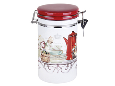 Банка для сыпучих продуктов 1000мл с клипсой п/уп Dream tea HC8600A-Q17 Коралл