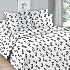 Комплект постельного белья Кот Баюн бязь 58187101 Кошки черные 1,5-спальный
