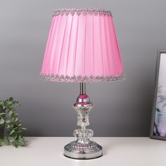 RISALUX Лампа настольная Е27 220В Розовая пастила низ с подсветкой 42х25х25 см