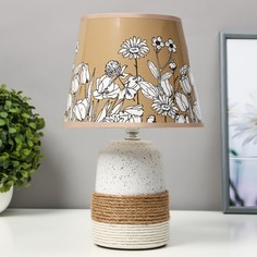 Настольная лампа "Романтика" Е14 40Вт коричневый 31х20х20см Risalux