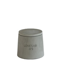 Ароматическая свеча LOVELAB №3 в подсвечнике из бетона с крышкой KSER312 серая