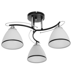 Люстра "Сарри" 3x60Вт Е27 черный-хром 25x43x43 см. No Brand