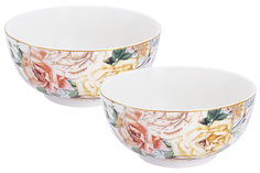 Набор салатников Розамунда, белый, 15 см, 0.72л, 2 шт Anna Lafarg