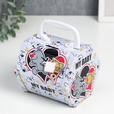 Копилка металл "Многогранник и зверята" МИКС 12х12,5х11 см No Brand