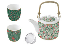 Набор для чая Цветочная фантазия: чайник 0,6 л с ситечком, 2 чашки 0,16 л Easy Life