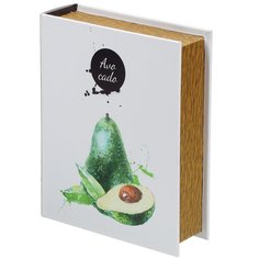 Шкатулка-фолиант искусственная кожа, 25х22х7 см, белая, Авокадо, Y4-5148 Фирма Воронежспецстрой ООО