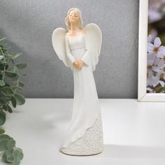Сувенир полистоун Девушка в белом платье - блаженство 20,5х7х5 см No Brand