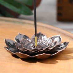 Подставка для любых благовоний Лотос, цвет медный, D = 8,8 см Богатство Аромата