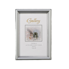 Фоторамка пластик Gallery 10х15 см 421 серебро No Brand