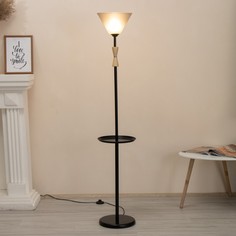 Торшер "Князь" со столиком 1х15Вт Е27 МОДЕЛЬ: BR 01040 черный No Brand