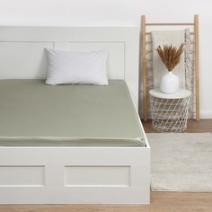 Простыня на резинке Olive tree 180*200*25 см, 100% хлопок, мако-сатин, 114г/м2 Этель