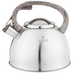 Чайник agness со свистком 2,5 л, индукционное дно KSG-907-095