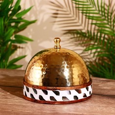 Миска деревянная 15 см, с крышкой No Brand