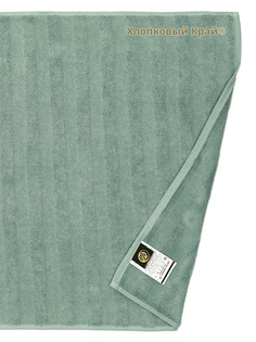 Полотенце для лица махровое Хлопковый Край, размер 50x100; Страйп полынь