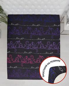 Простыня на резинке, бязь "Всё себе" Астра