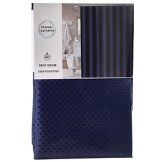 Штора для ванн 180х180 см, полиэстер, Ромбики, синяя, STSC7229D Shower Curtain