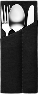 Конверт для столовых приборов куверт крета черный Decorator