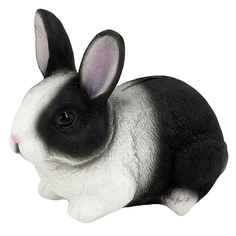 Копилка Flatel гипс Кролик №1 Черно-белый h15 см