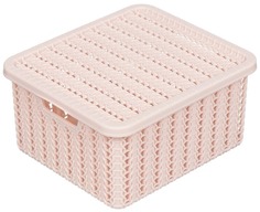 Коробка Idea Вязание М 2368 с крышкой чайная роза 1,5 л 14,8x17x8,5 см