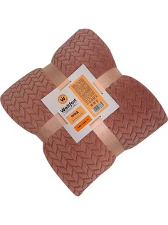 Плед Корал 240 х 260 см флисовый розовый No Brand