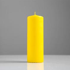 Свеча классическая 5*15 см, желтая, лакированная Aroma Home