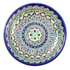 Тарелка глубокая Риштанская Керамика 20см микс Shafran