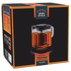 Чайник Vitax заварочный стеклянный 900 мл