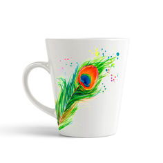 Конусная кружка CoolPodarok Краски . Павлинье перо