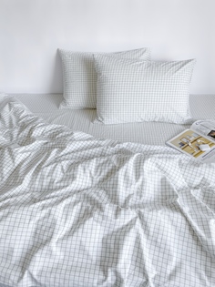 Комплект постельного белья COMFORT HYGGE SQUARE размер евро, цвет белый в клетку