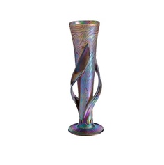 Ваза интерьерная "Iris Leaf Glass", 33 см No Brand