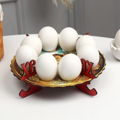 Пасхальная подставка на 8 яиц "Ангелочки", 19,5?19,5 см No Brand