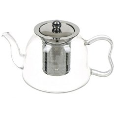 Чайник заварочный стекло, 0.85 л, с ситечком, Y4-4775 No Brand