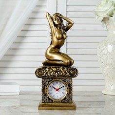 Часы настольные "Эрато", цвет золото, 26х11.5х7.5 см No Brand