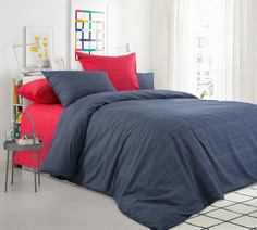 Комплект постельного белья Бушующий вулкан 2-спальный перкаль серый/красный Текс Дизайн