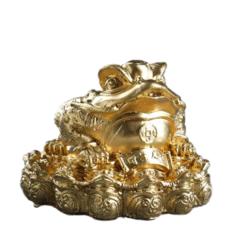 Фигура "Жаба фэн-шуй" 18х18см золото Хорошие сувениры