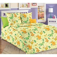 Простыня ясельная бязь Динозаврики Ивановотекстиль